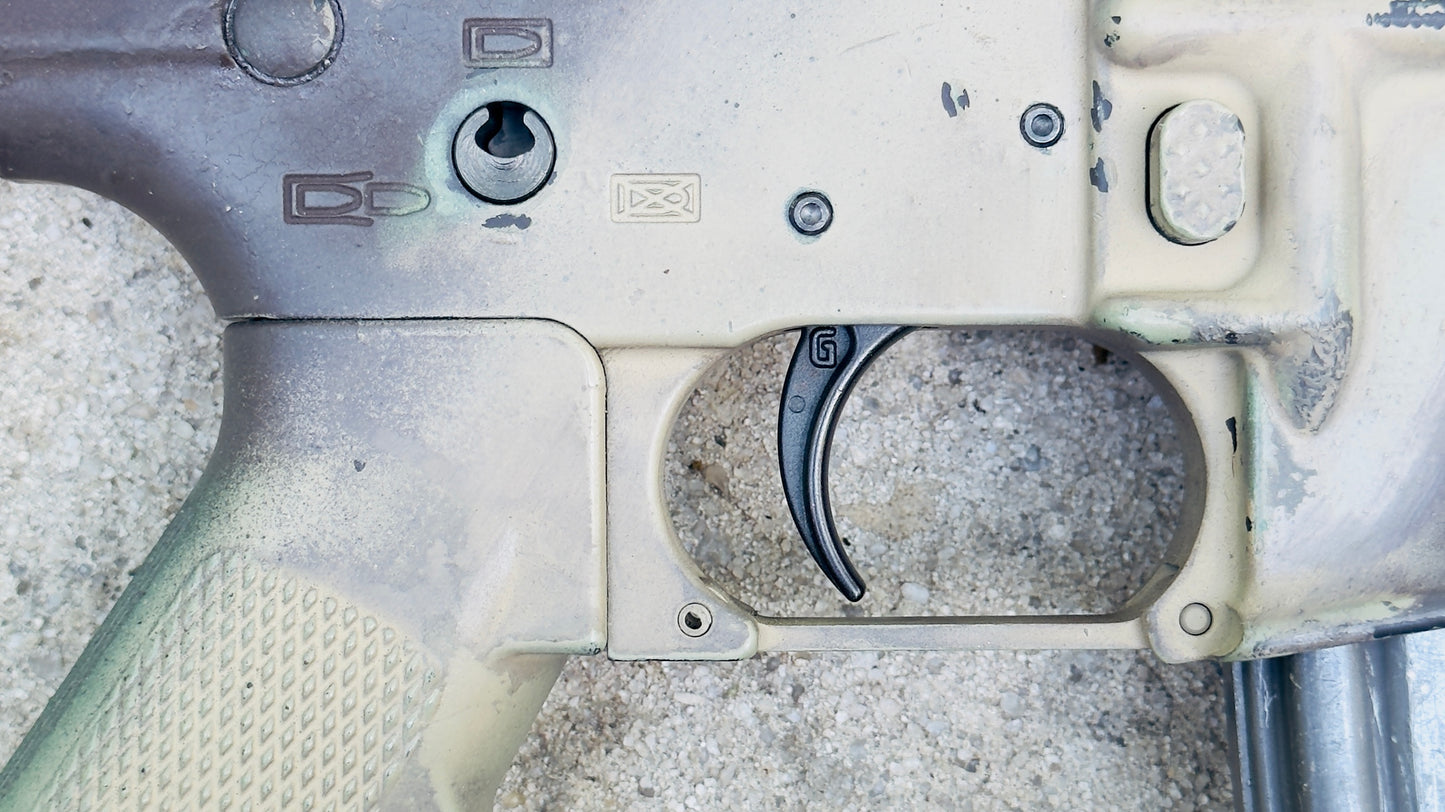 super safe geissele ssa-e paired with super safety to make super safety trigger.