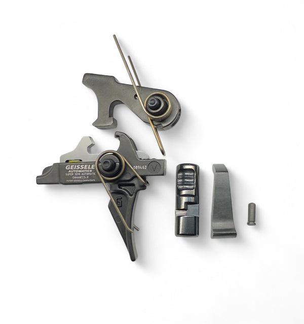 Premium Super Safety Kit, Super Safe Geissele SSAE-X Trigger kit. Pre-cut Geissele Trigger for Super Safety. Super Safety Compatible Geissele trigger.