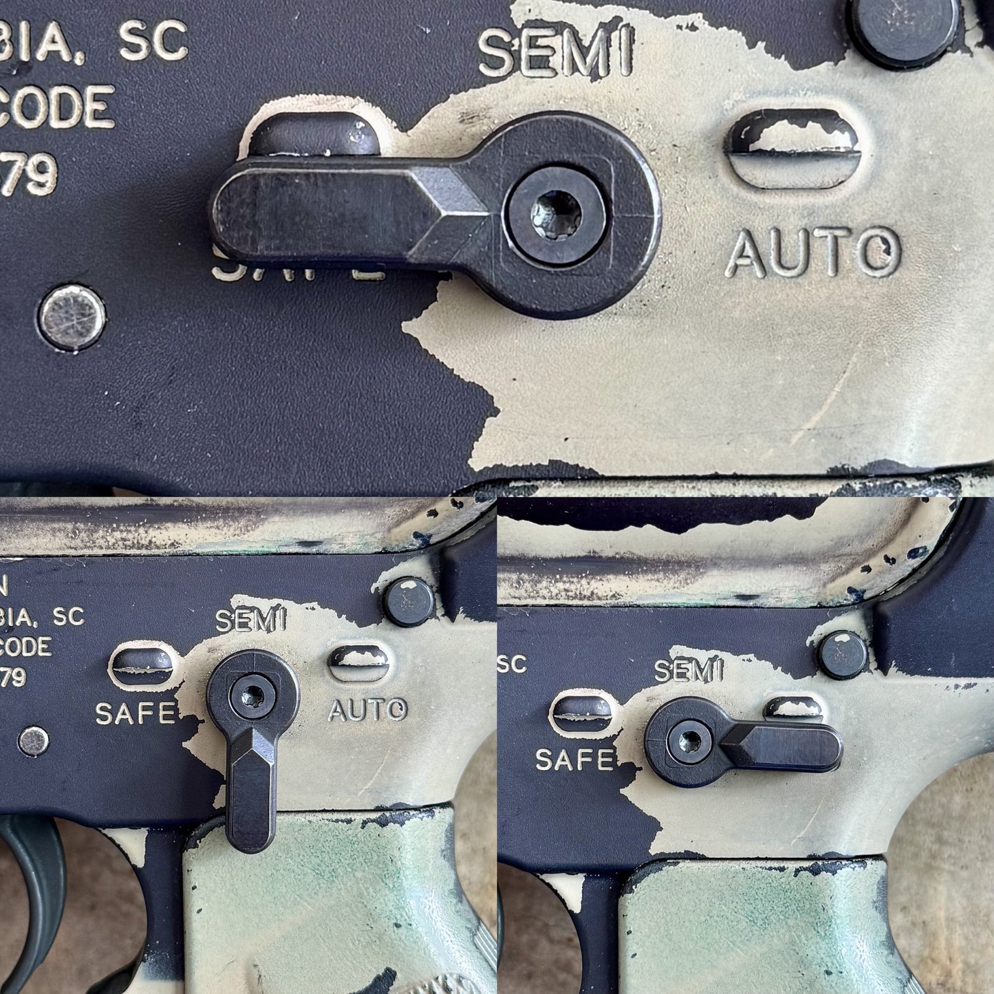 atrius super selctor ar-15 3 position safety selctor in safe position